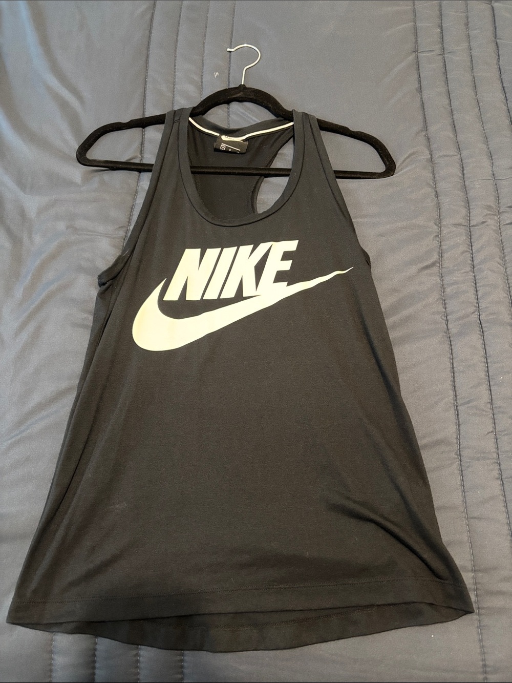 Nike Black Tank with White Swoosh Logo